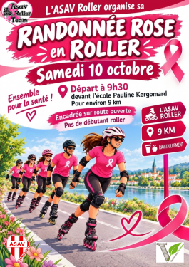 randonnée rose en roller